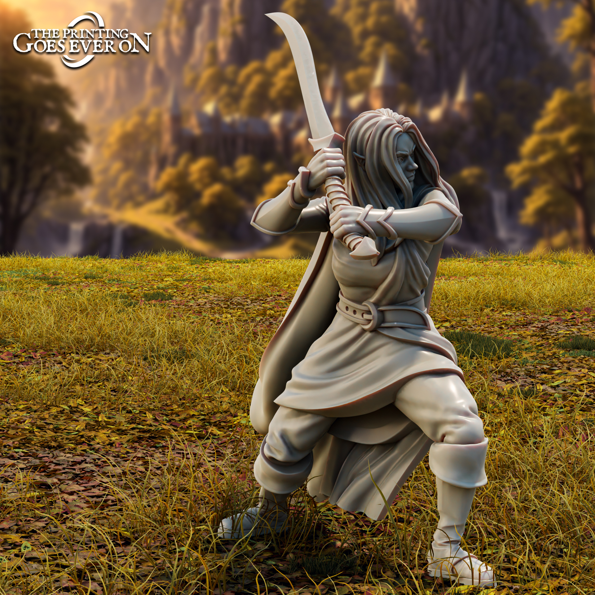 Wood Elf Swordsman A - Presupported